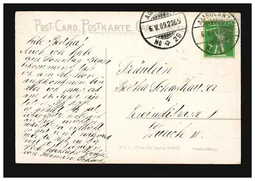 Schweiz Kinder-AK Mädchen beim Händewaschen, AMBULANT No. 29 - 6.5.1909