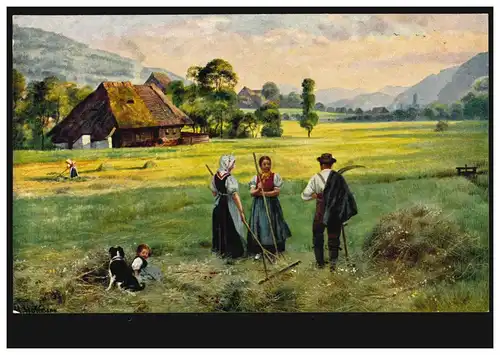 AK Agriculture - H. Hoffmann: La moisson des foins dans la vallée du Precht, inutilisé