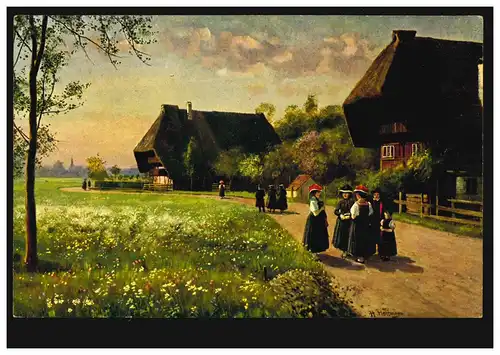 AK Artiste Hoffmann: Dimanche-Demain Femmes en costume avec des bijoux typiques