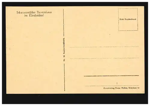 Photo AK Forêts noires Ferme à Kirnbachtal, inutilisé vers 1930