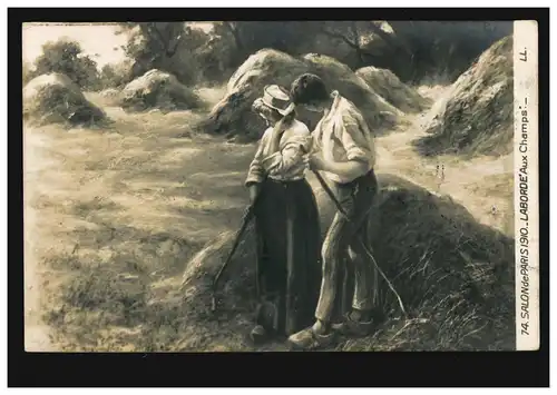 AK Artiste Travaux de terrain: Couple paysanne à la moisson des foins, Shytomyr 15.1.1911