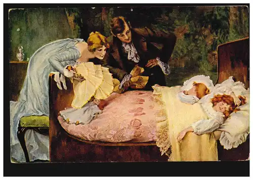 Künstler-AK Goodmann: Santa Claus - Glückliches Heim, gelaufen