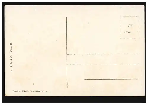 AK Süsse: Chasse aux papillons, Galerie Artiste viennois 553, inutilisé