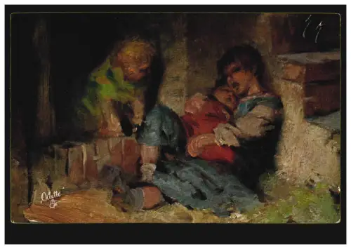 Künstler-AK H. Kaulbach: Im stillen Winkel, BERCHTESGADEN 1914