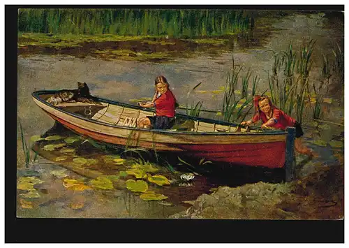 Artiste-AK Herm. Seeger: Vacances, Artistes allemands n° 1035, inutilisé