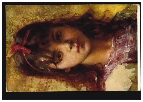 Künstler-AK A. Kharlamow: Mädchenportrait - Studienkopf, WIEN 15.4.1917