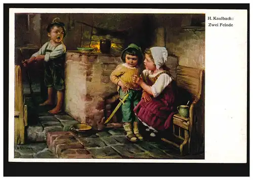 Künstler-AK Kaulbach: Zwei Feinde, Dresdner Künstler-Karten Nr. 749, ungebraucht