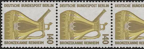 832 SWK 140 Pf, bandes de 5 + n° **