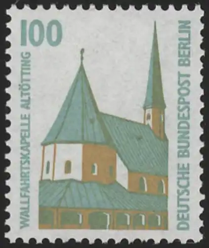 834 SWK 100 Pf 500er-Rolle, Einzelmarke + Nr. **