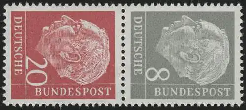 S49YII Zusammendruck Heuss, postfrisch **