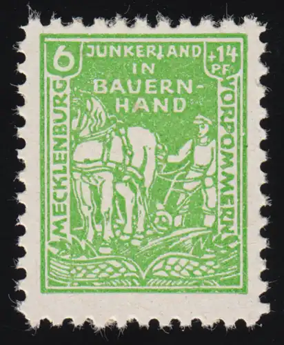 23b Bodenreform mit Plattenfehler IX, postfrisch ** geprüft Kramp BPP