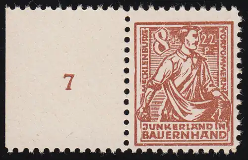 24b Bodenreform mit Plattenfehler XV, postfrisch ** geprüft Kramp BPP