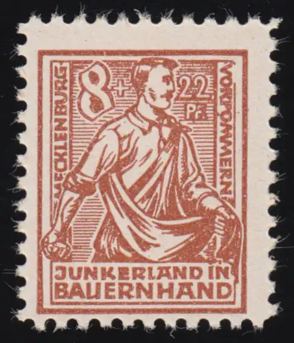 24b Bodenreform mit Plattenfehler IV Feld 23, postfrisch ** geprüft Kramp BPP