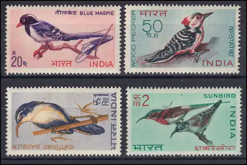 Indien 464-467 Vögel, Satz ** postfrisch / MNH