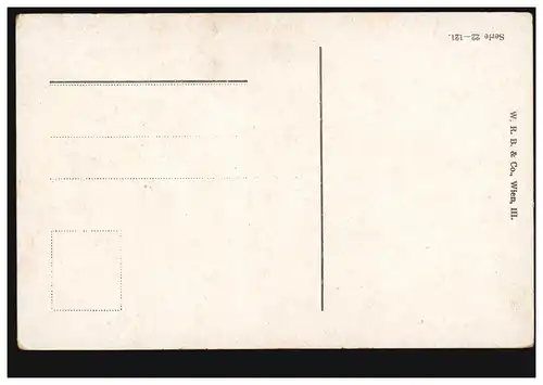 AK Stieborsky: Elle lit Byron, édition W.R.B: & C. Vienne, non utilisée