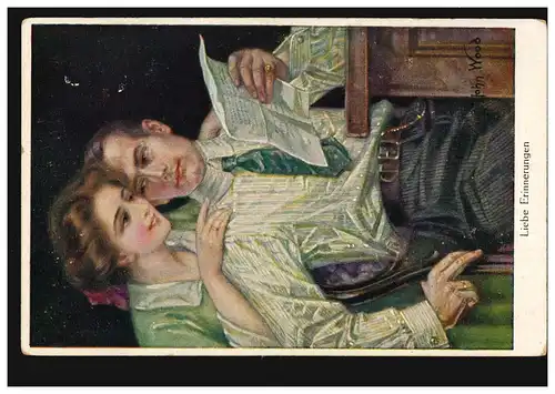 Künstler-AK John Wood: Liebe Erinnerungen, Verlag ASCO Berlin, ungebraucht