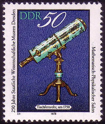 2375 Museum Dresden Teleskop 50 Pf **