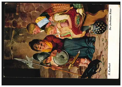 Künstler-AK Hermann Kaulbach: Der furchtsame Ritter, RODING 2 - 19..4.1919