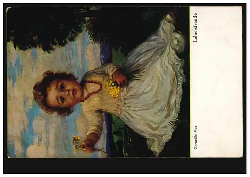 Künstler-AK Corneille Max: Lebensfreude, Primus-Postkarte 3044, gelaufen 1917