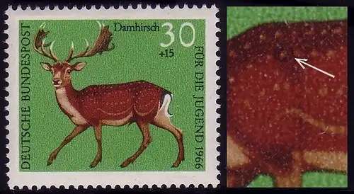 513 Jugend 30 Pf, PLF Kreis auf der Schulter, Feld 17, postfrisch **