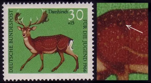 513 Jugend 30 Pf, PLF Kreis auf der Schulter, Feld 17, postfrisch **