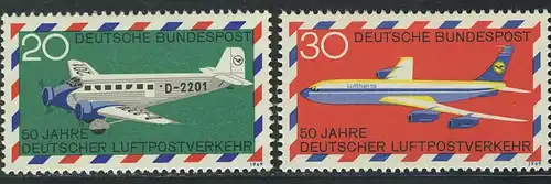 576-577 Deutscher Aeroports 1969, set post-freeich **