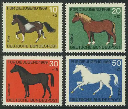 578-581 Jugend Pferde 1969, Satz postfrisch **