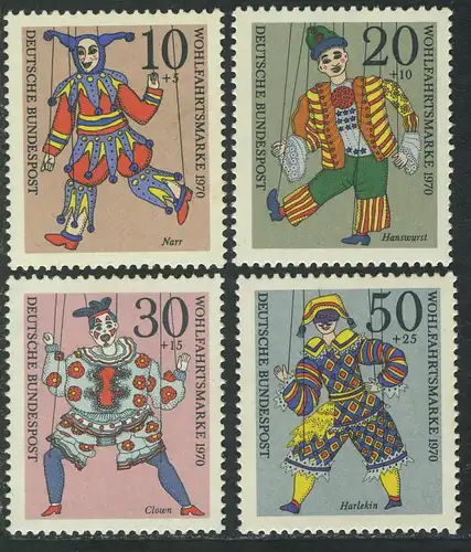 650-653 Wofa Marionnettes 1970, série de frais de port **