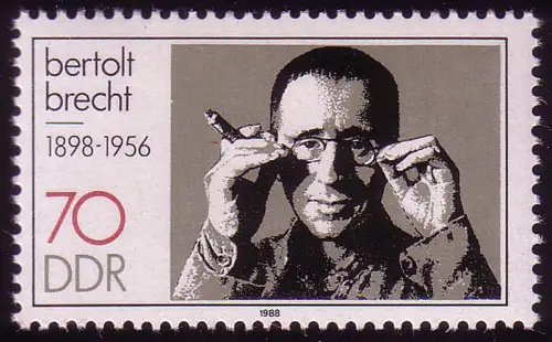 3148 Bertold Brecht aus Block 91, postfrisch **
