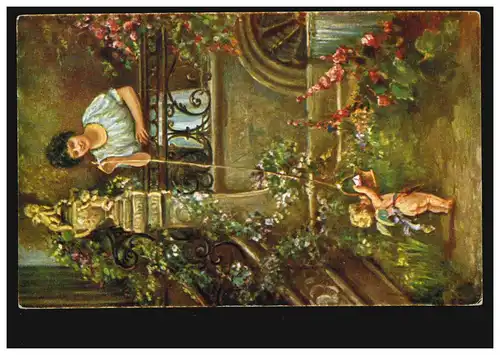 Künstler-AK A. Hansa: Liebesbotschaft, Verlag Amag Kunst Nr.137, ungebraucht 