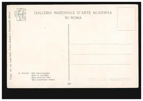 Künstler-AK A. Faldi: Gott beschutze Ihnen!, ungebraucht, um 1920