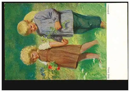 Künstler-AK Adolf Hering: Feldblumen, Primus-Karte ungebraucht, um 1920