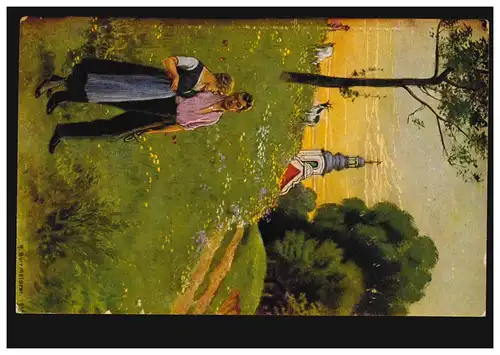 Künstler-AK R. Borrmeister: Abendfrieden, Verlag H. Wolff, Berlin, ungebraucht