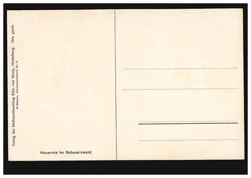 AK Agriculture - H. Hoffmann: La moisson des foins dans la Forêt Noire, inutilisé