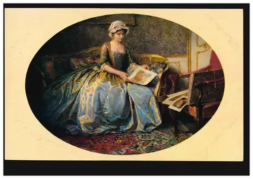 Künstler-AK V. Schramm: Kunstgenuss, Verlag M.&.P. Leipzig, ungebraucht