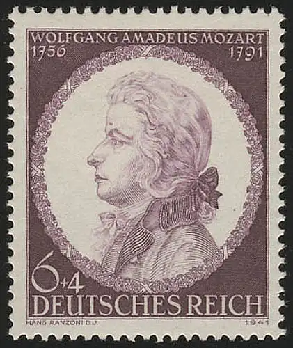 810 Mozart 1941 - marque postale