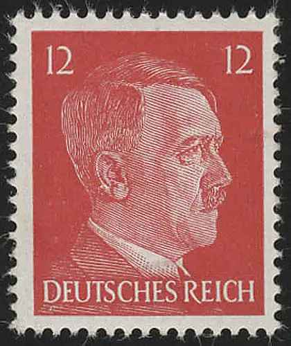 827 Hitler 12 Pf Buchdruck ** postfrisch