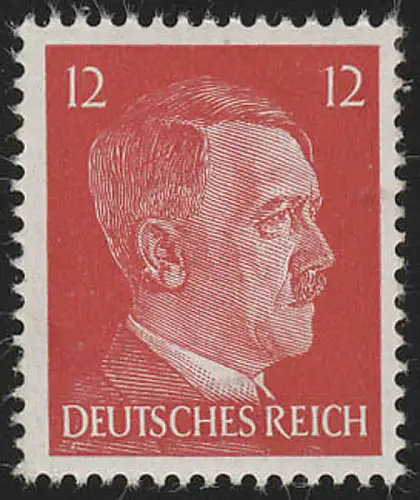 827 Hitler 12 Pf Buchdruck, postfrisch **