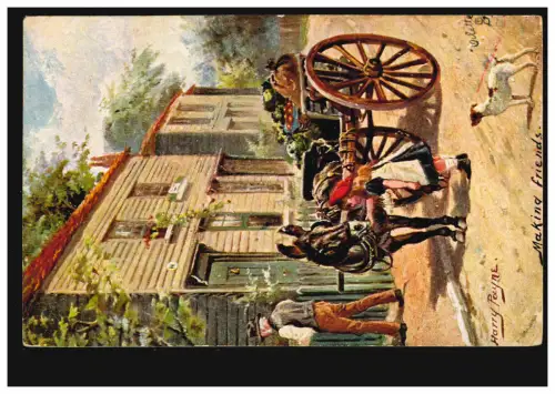 AK-Ak Tuck's Post Card Harry Payne: Ami d'âne de l'homme pauvre 21.7.1908