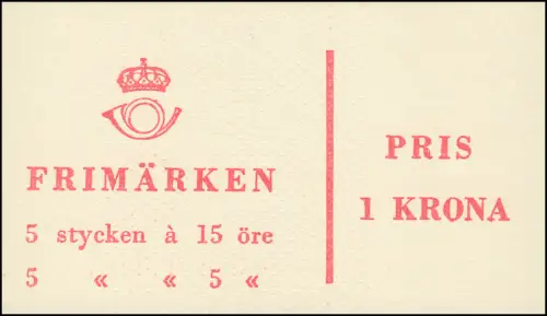 Carnets de marques 1ab chiffre / Roi Gustav VI Adolf - avec feuillet 3, **