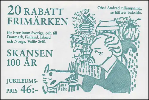 Carnets de marques 160 timbres promos Musée en plein air Sakansen, **