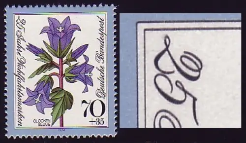 821DDI Wofa 70 Pf - double impression noir (cadre et inscriptions uniquement), **