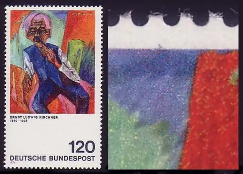 823 Kirchner mit PLF blauer Fleck am oberen Bildrand fast mittig, Feld 10, **