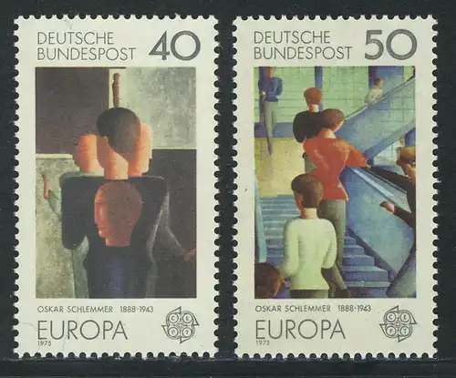 840-841 Europa/CEPT Gemälde von Oskar Schlemmer 1975, Satz postfrisch **
