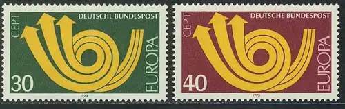 768-769 Europa/CEPT Stilisiertes Posthorn 1973, Satz postfrisch **