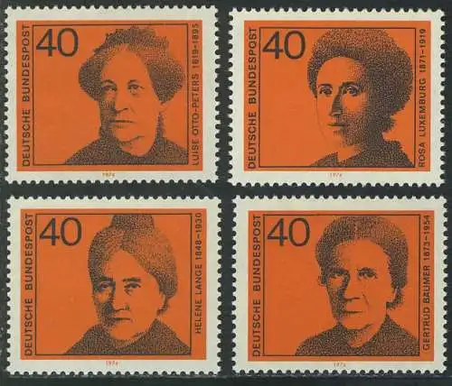 791-794 Frauenrechtlerinnen 1974, Satz postfrisch **