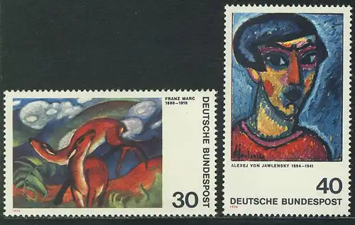 798-799 Expressionismus I 1974: Franz Marc und Alexej Jawlensky, Satz **