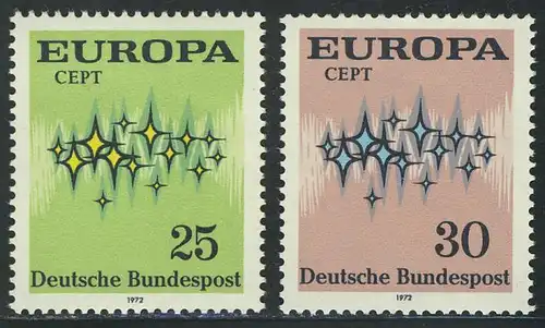 716-717 Europe/CEPT Bande stellaire 1972, phrase **