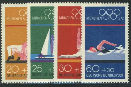 719-722 Olympische Spiele 1972, Satz postfrisch **