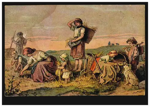 Künstler-AK L. Richter: Ährenleserinnen, FÜRTH in BAYERN 8.12.1920